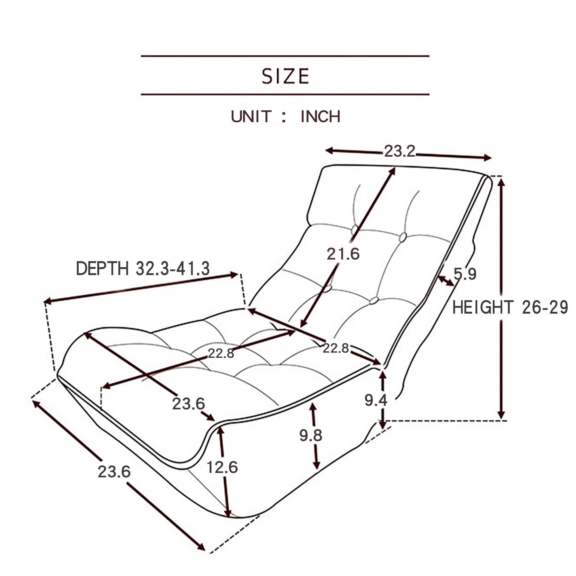 Single sofa reclining chair Japanese chair lazy sofa tatami balcony reclining chair leisure sofa adjustable chair,Navy