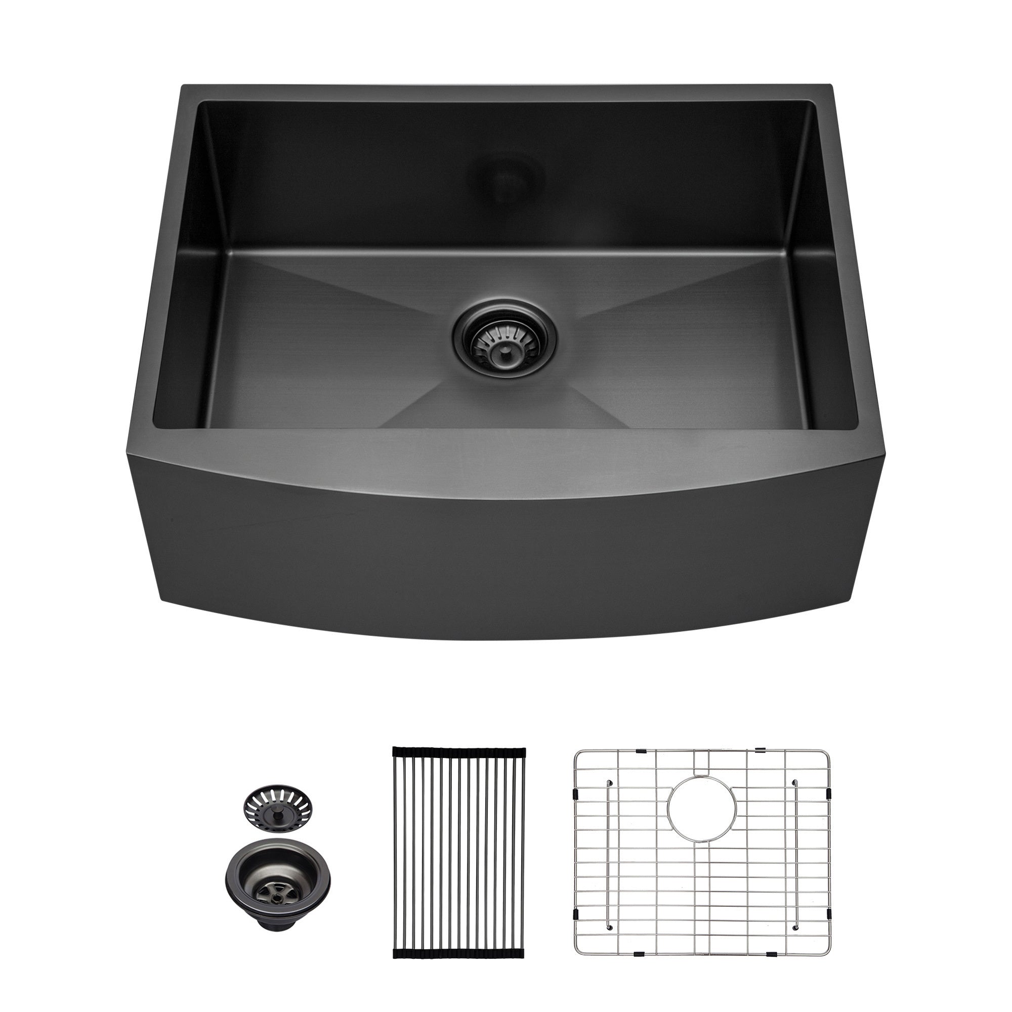 33x21x10'Farmhouse Apron Single Bowl Stainless Steel Kitchen Sink