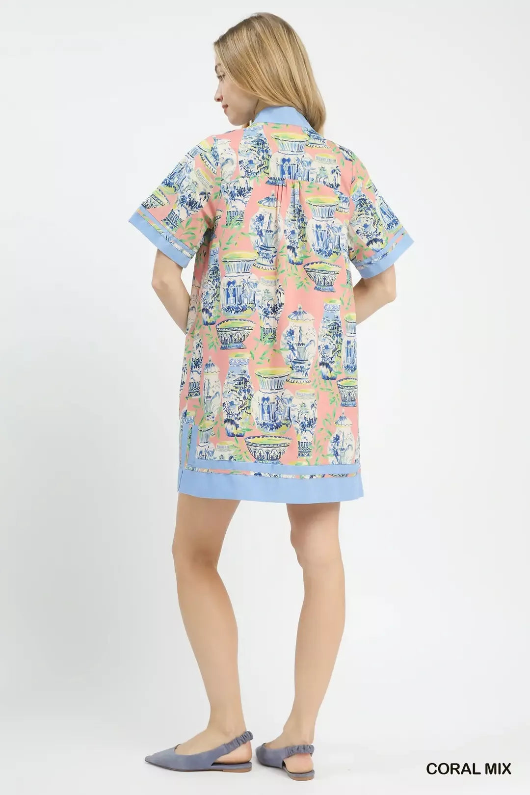 Umgee Mix Abstract Print Mini Dress