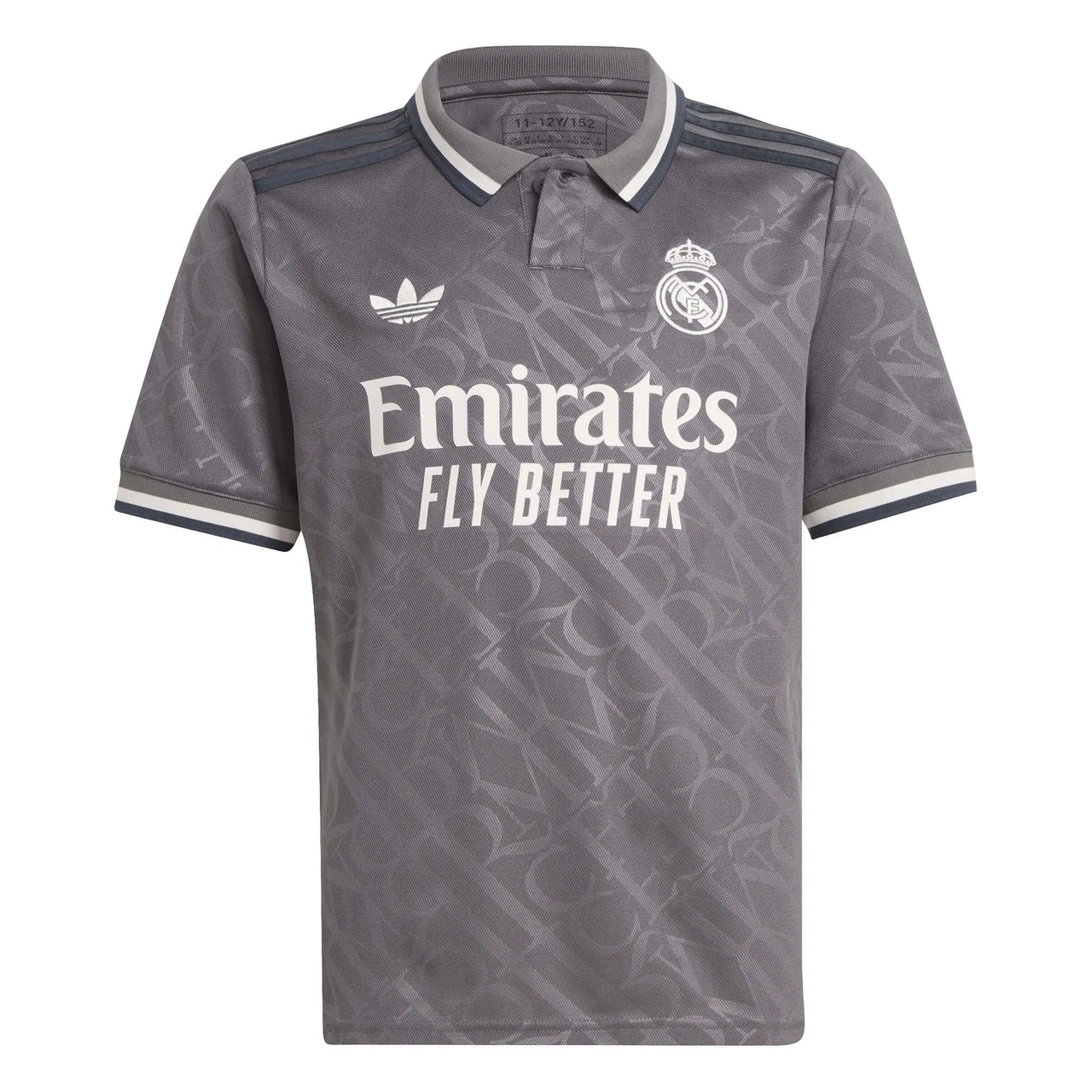 adidas Boys Real Madrid 24/25 Third Jersey Charcoal