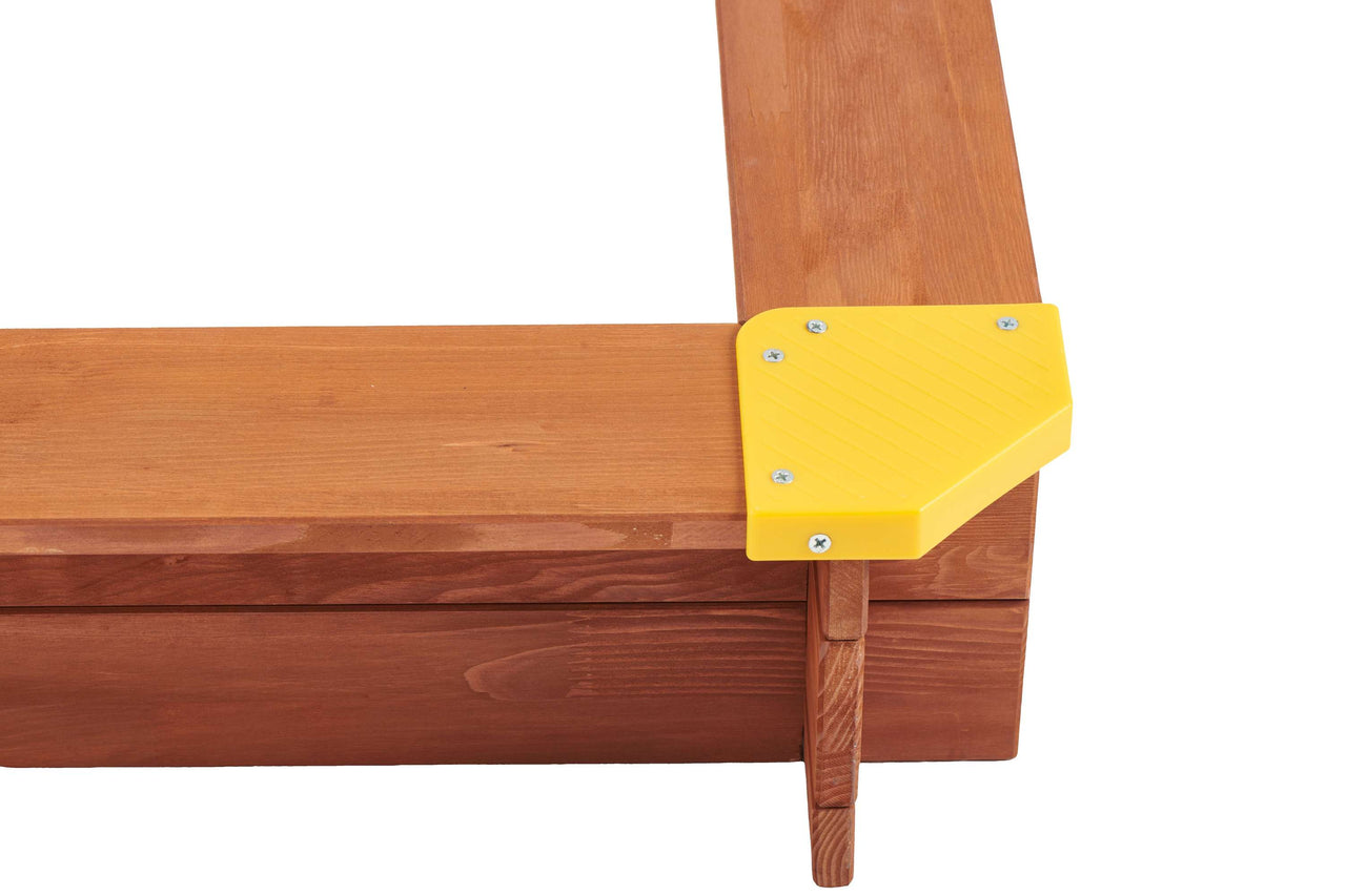 Kids Sandbox with Cover, 46' Wooden Sand Box w/Adjustable Canopy, Large Outdoor Cedar Sandpit for Backyard Play