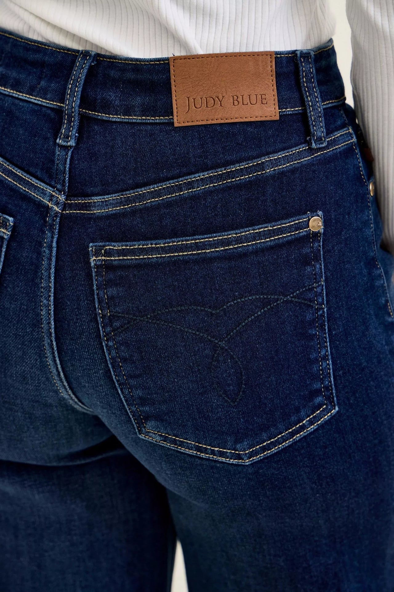 Judy Blue High-Waisted Wide-Leg Dark Wash Jeans