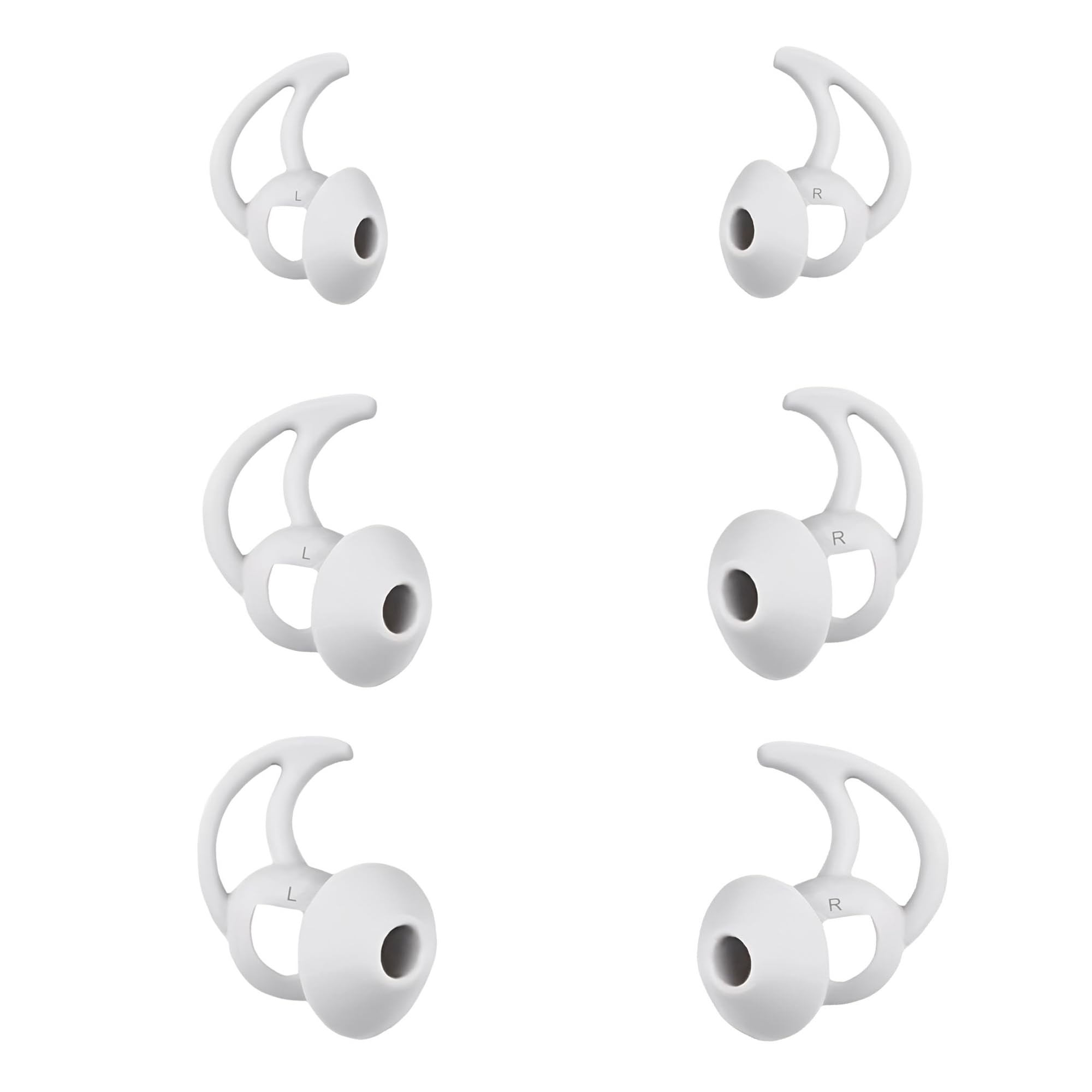 CYADCI Silicone Earbud Tips Compatible with Bose QuietComfort Earbuds and Sport Earbuds3 PairsSilver