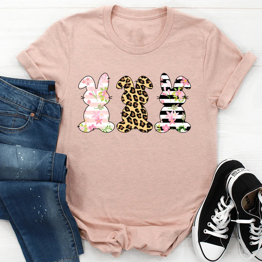 Floral Easter Bunnies Tee