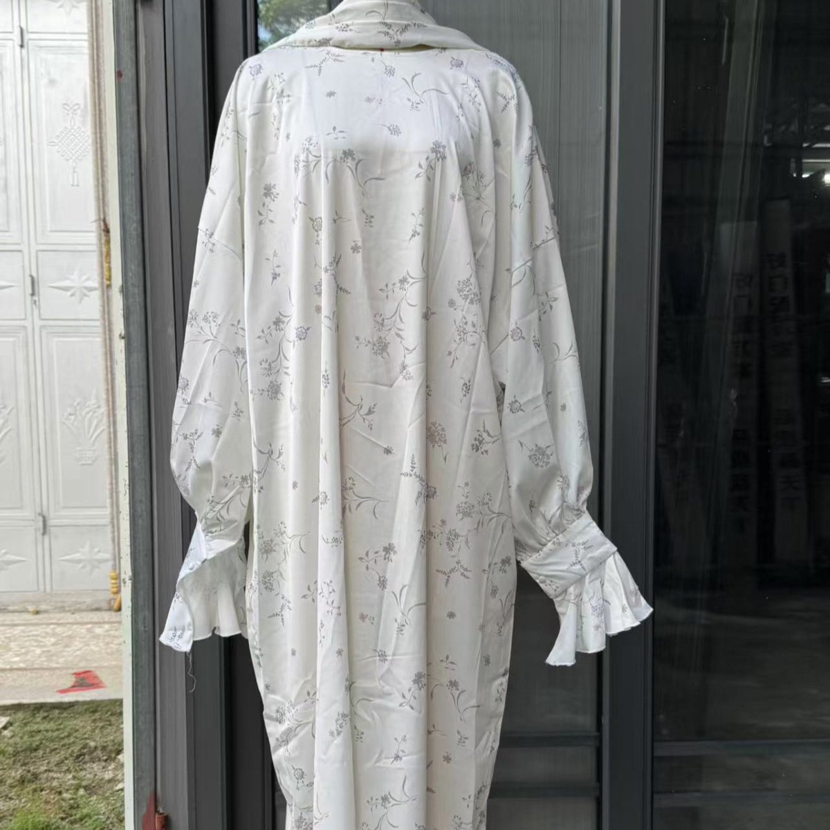 Floral Print Abaya with Matching Hijab (MA413)