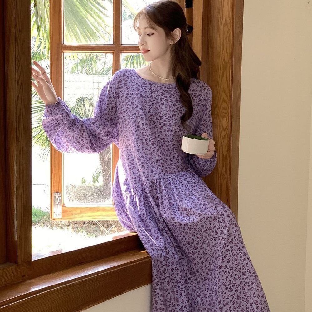 Floral Print Maxi Dress(MS425)