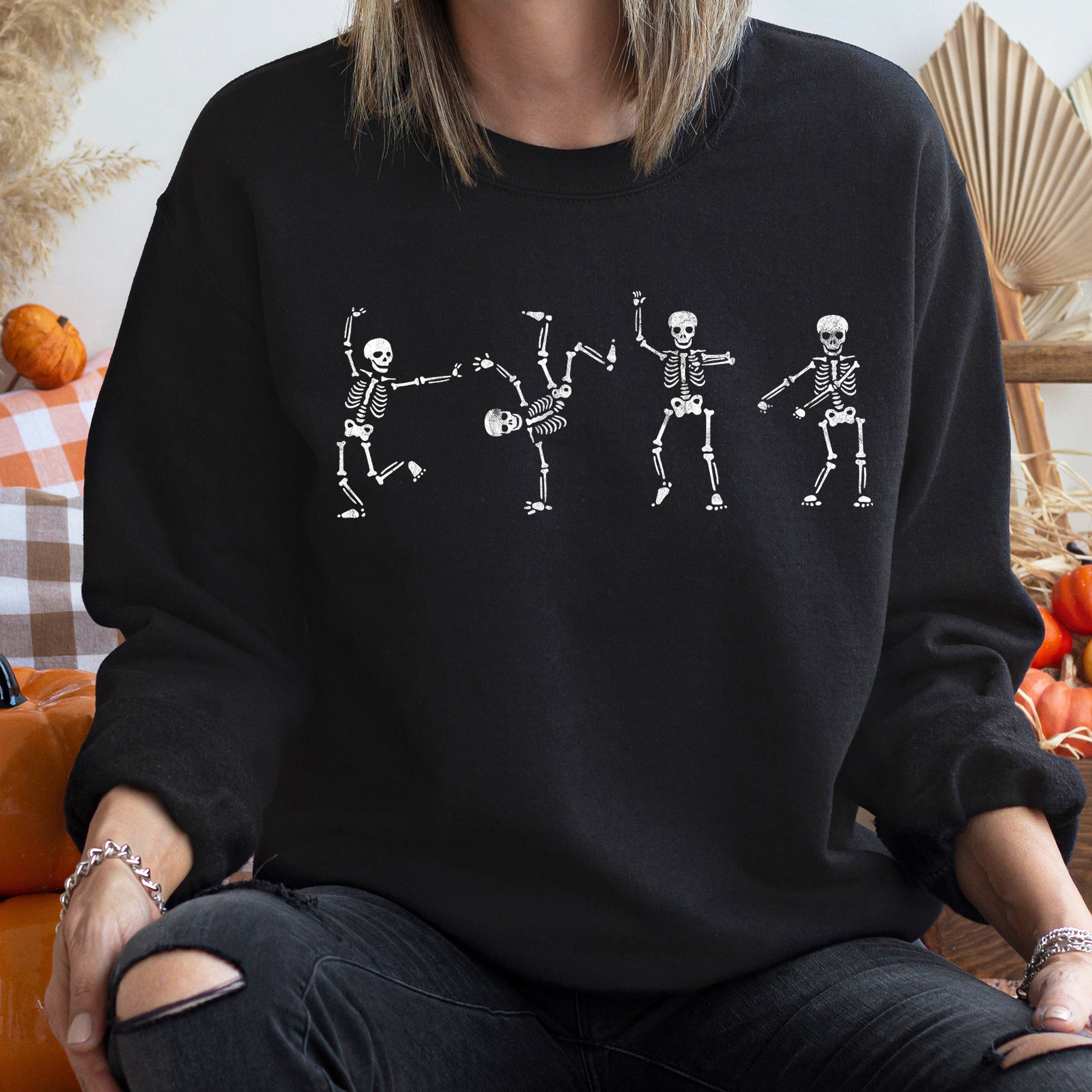 Flossing Skeletons Vintage Halloween Night Parade Edition Limited Collector's Exclusive Sweatshirt