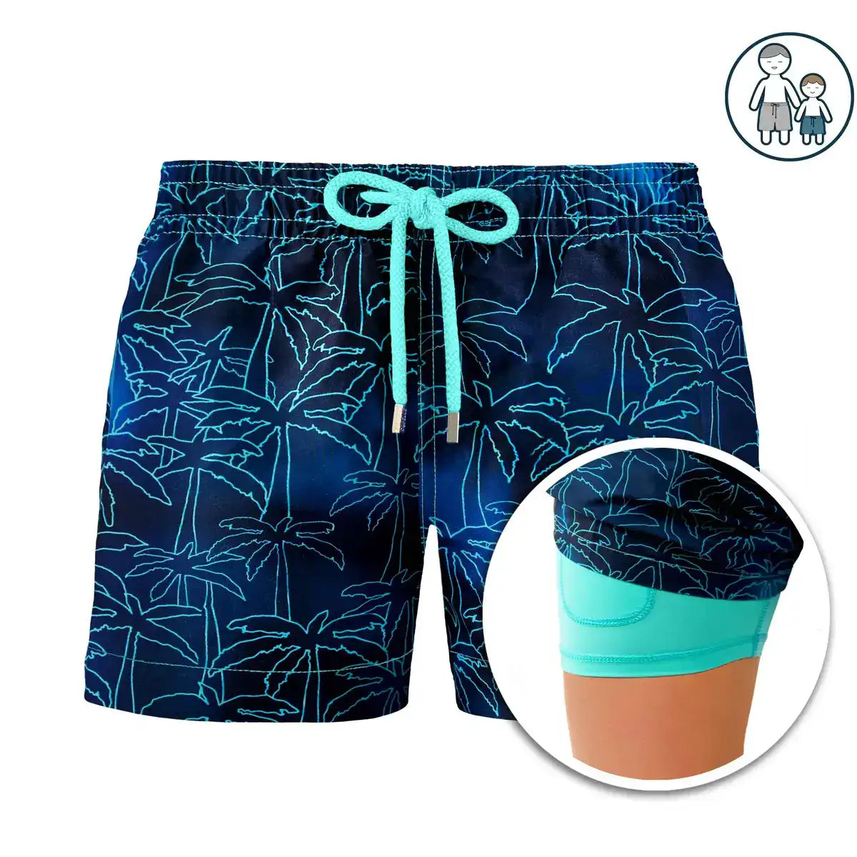 Boys Hybrid Swim & Play Shorts – Foggy Palms