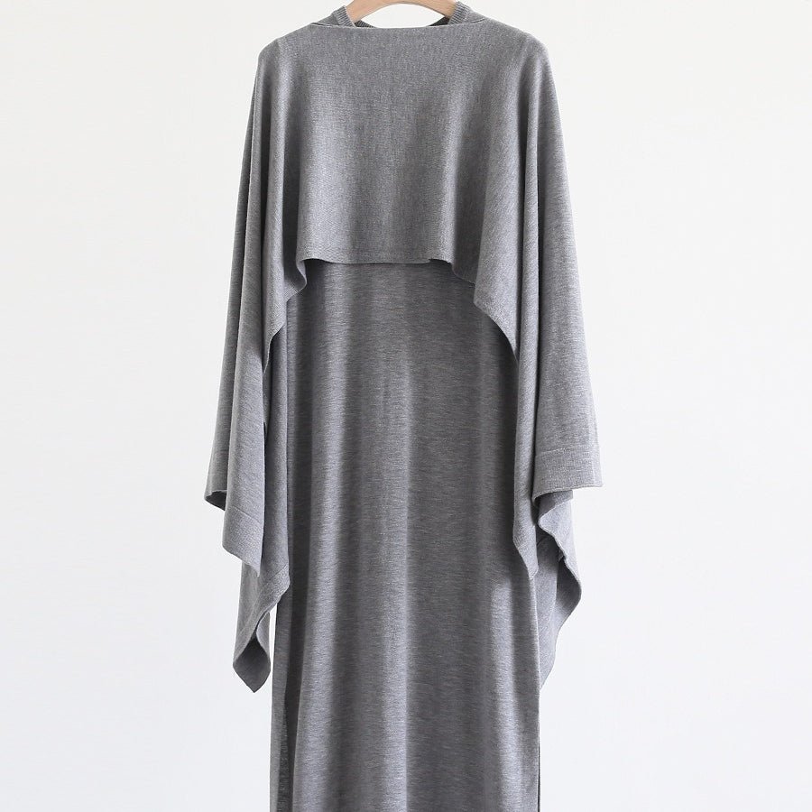 French-Style Two-Piece with Draped Poncho (MS310)