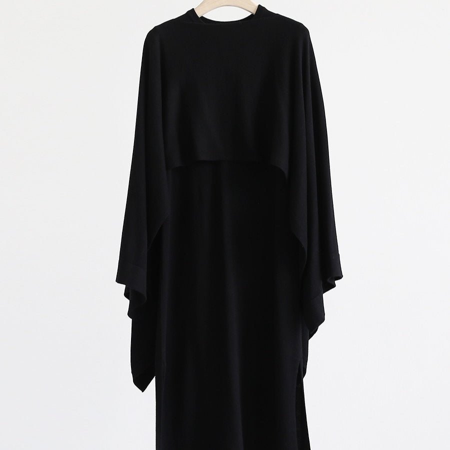 French-Style Two-Piece with Draped Poncho (MS310)
