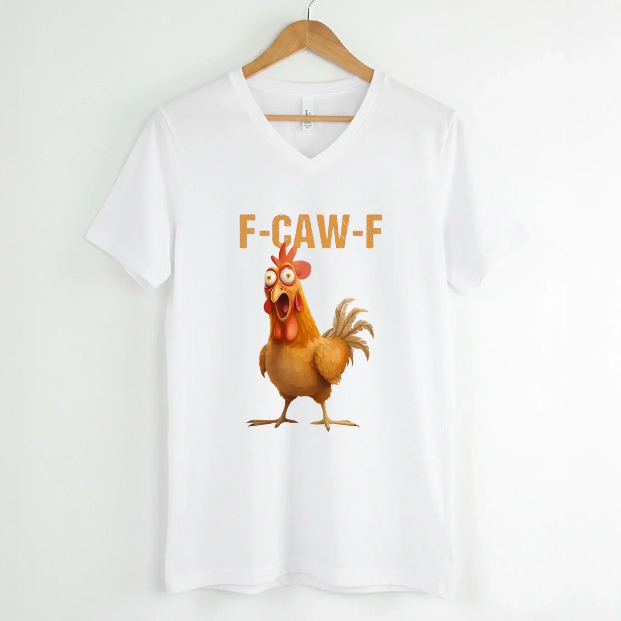 Funny F-Caw-F Rooster Unisex V-Neck T-Shirt