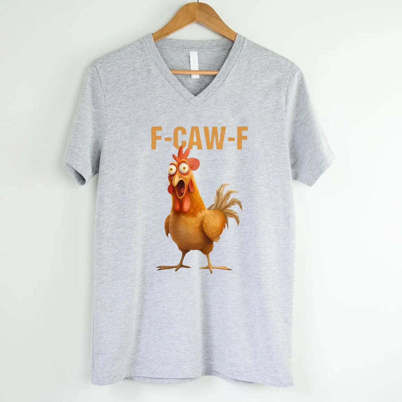 Funny F-Caw-F Rooster Unisex V-Neck T-Shirt