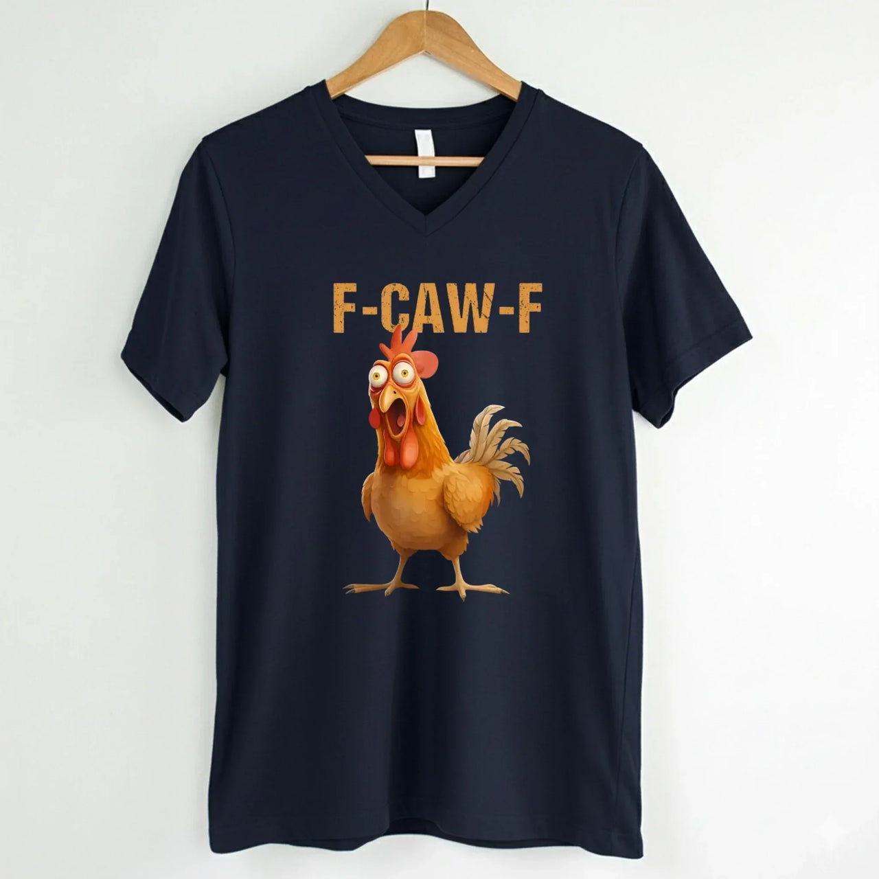 Funny F-Caw-F Rooster Unisex V-Neck T-Shirt