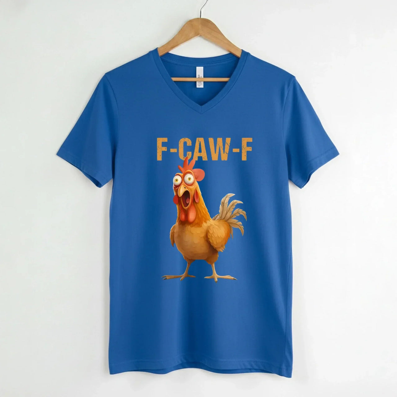 Funny F-Caw-F Rooster Unisex V-Neck T-Shirt