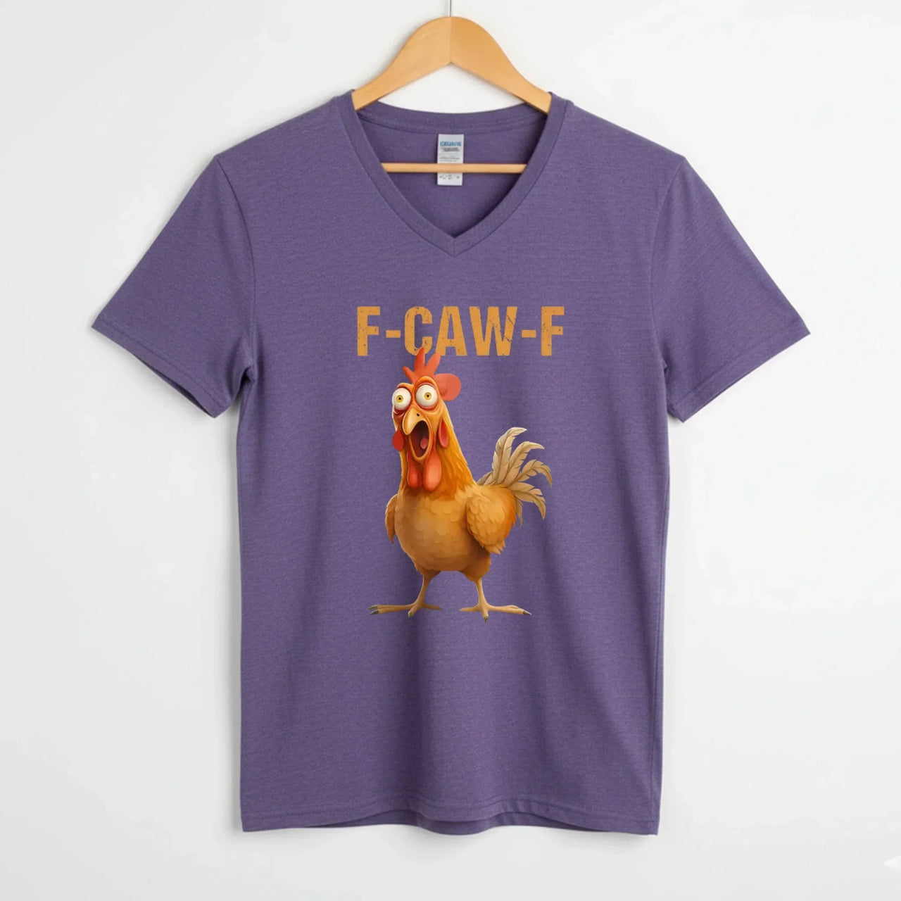 Funny F-Caw-F Rooster Unisex V-Neck T-Shirt