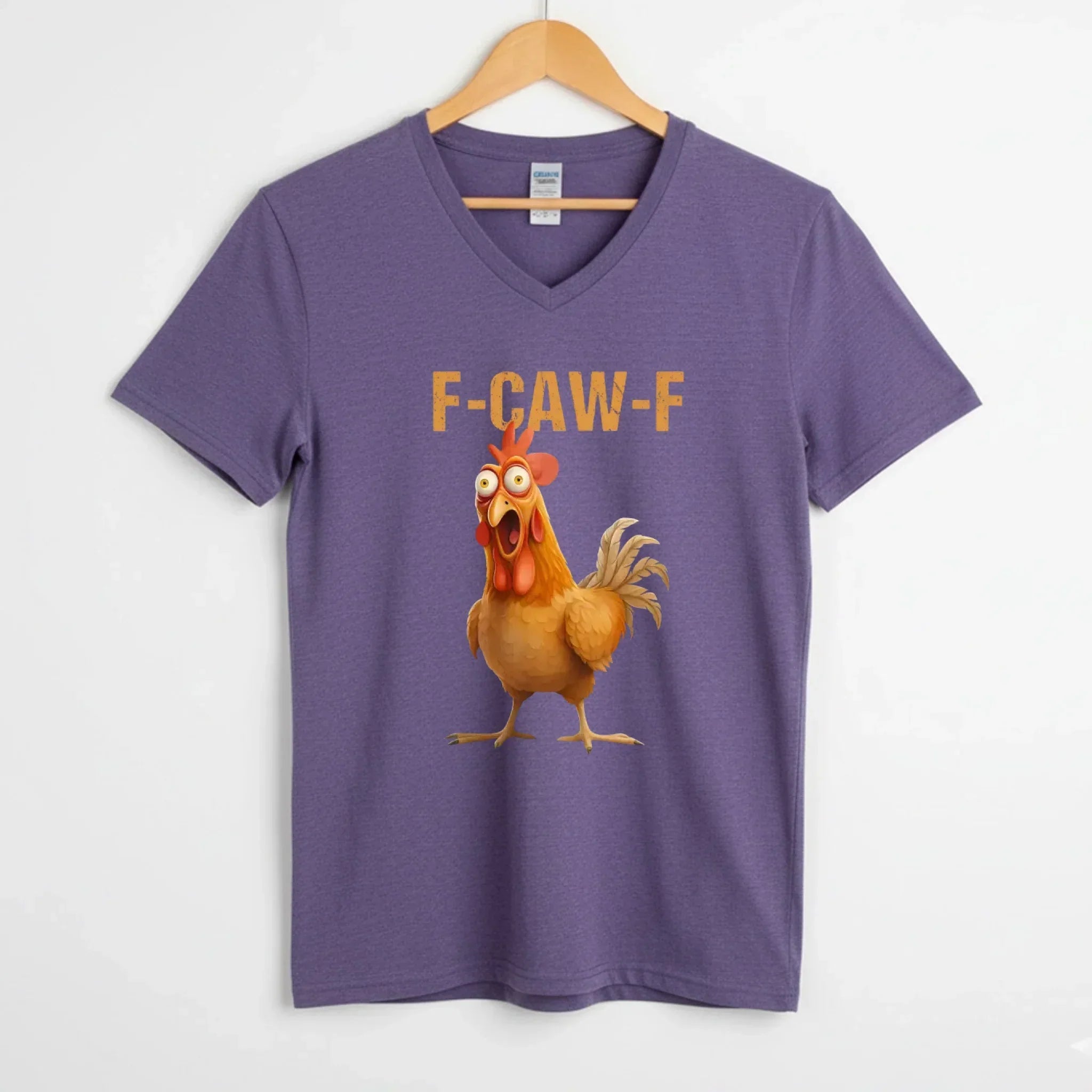 Funny F-Caw-F Rooster Unisex V-Neck T-Shirt