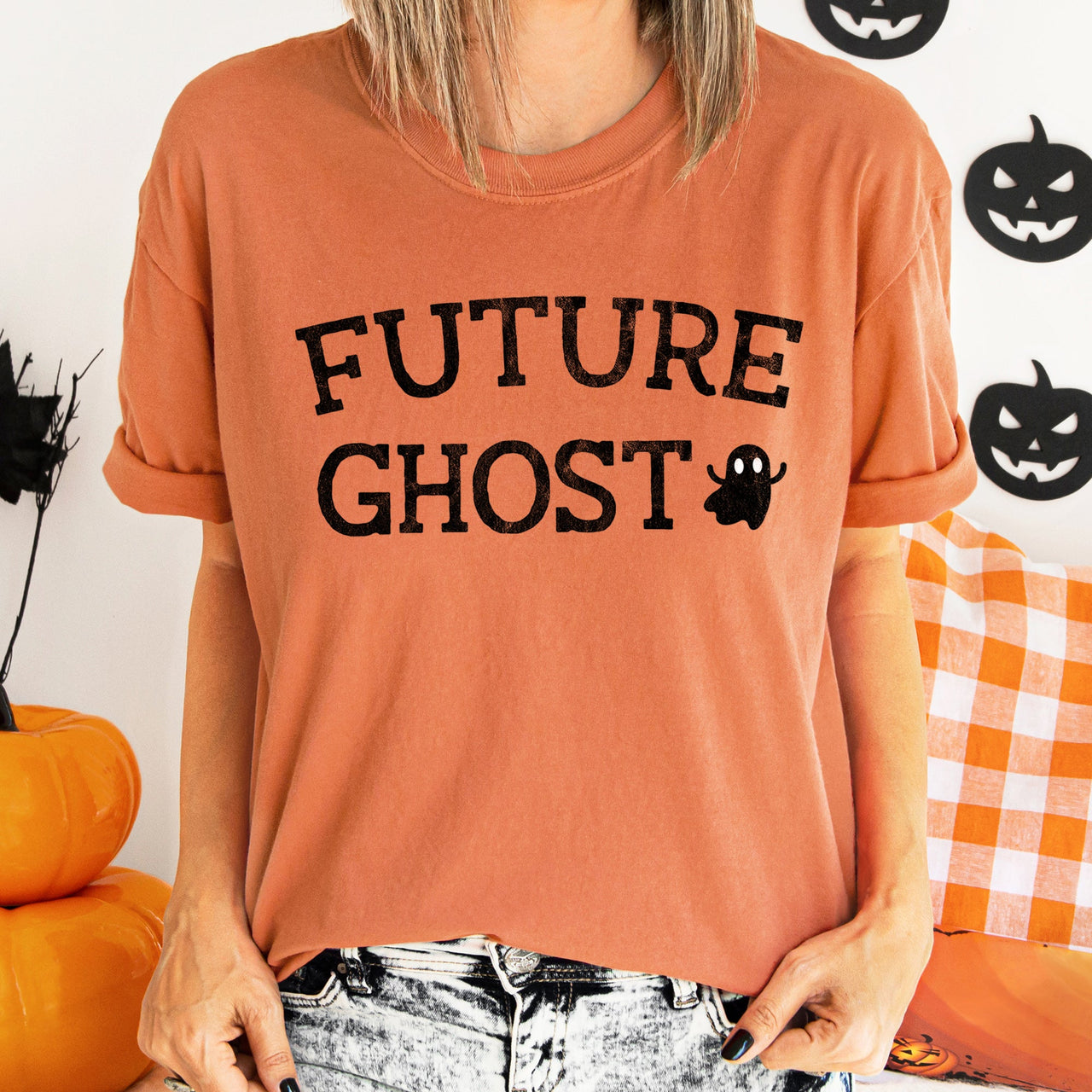 Future Ghost Retro Halloween Deluxe Edition Official Collection Comfort Colors Tee