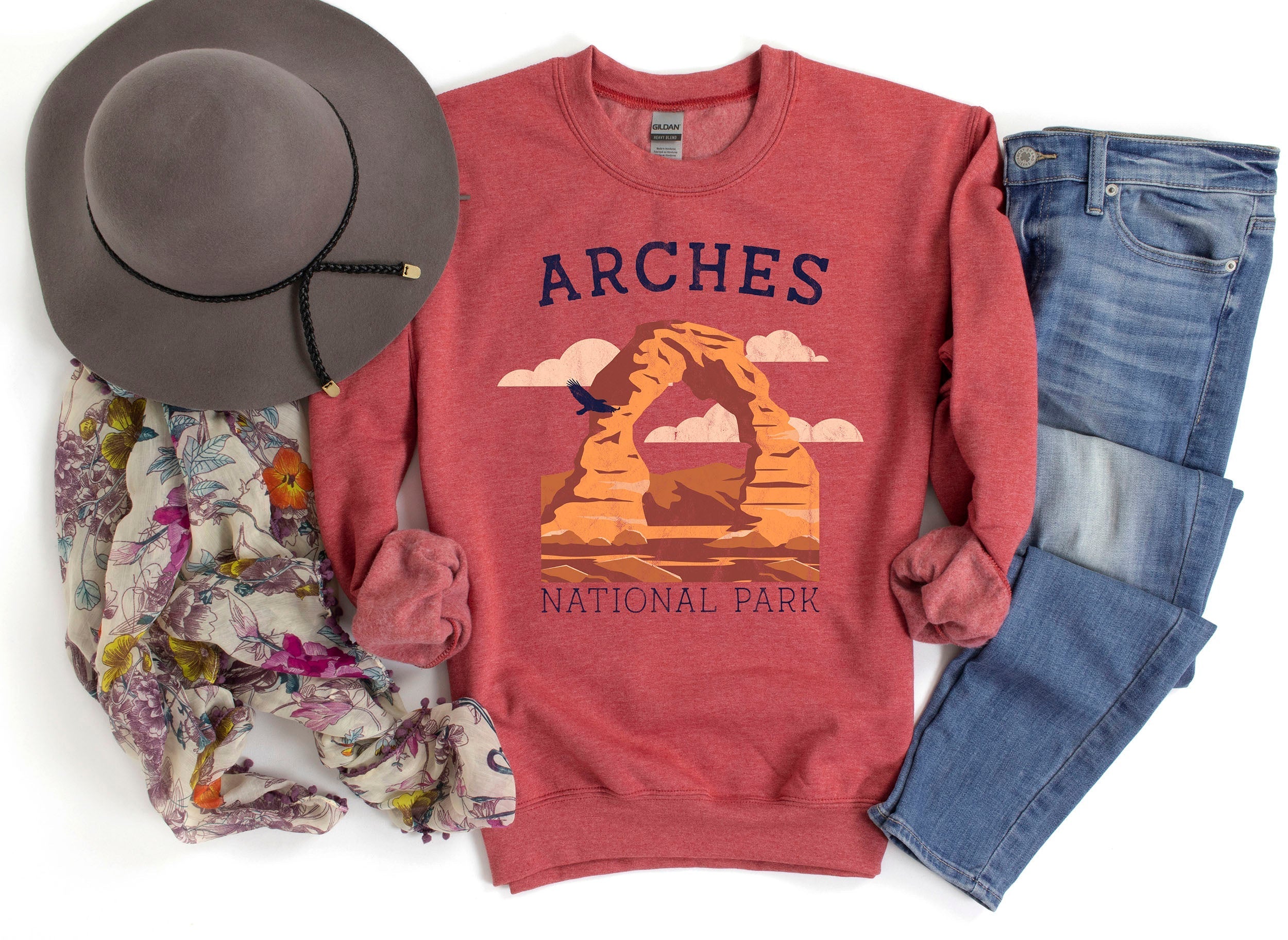 Arches National Park Vintage Outdoor Exploration Edition Premium Limited Sweatshirt