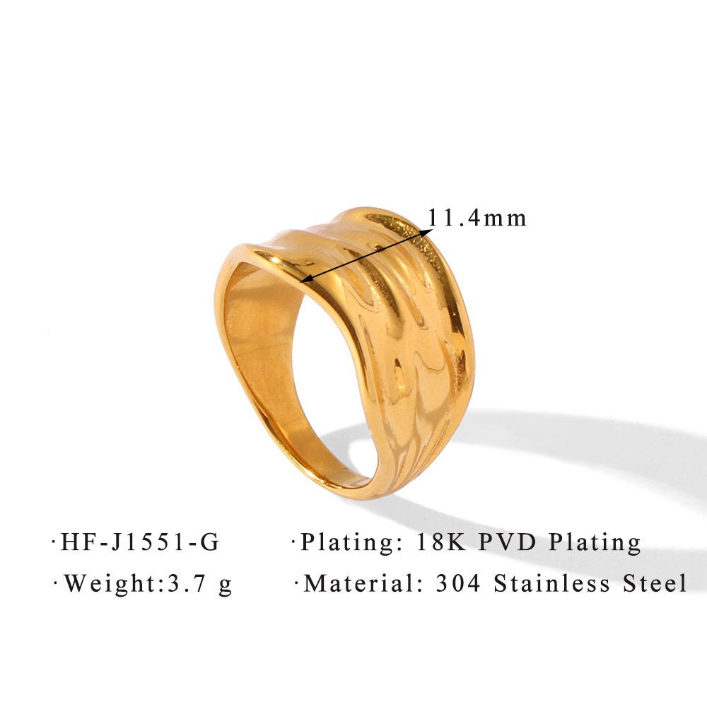 Geometric Brilliance Ring Minimalist High-Shine Bands for Stacking & Styling (MAC272)