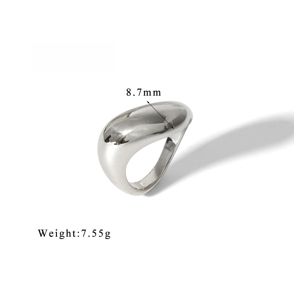 Geometric Brilliance Ring Minimalist High-Shine Bands for Stacking & Styling (MAC272)