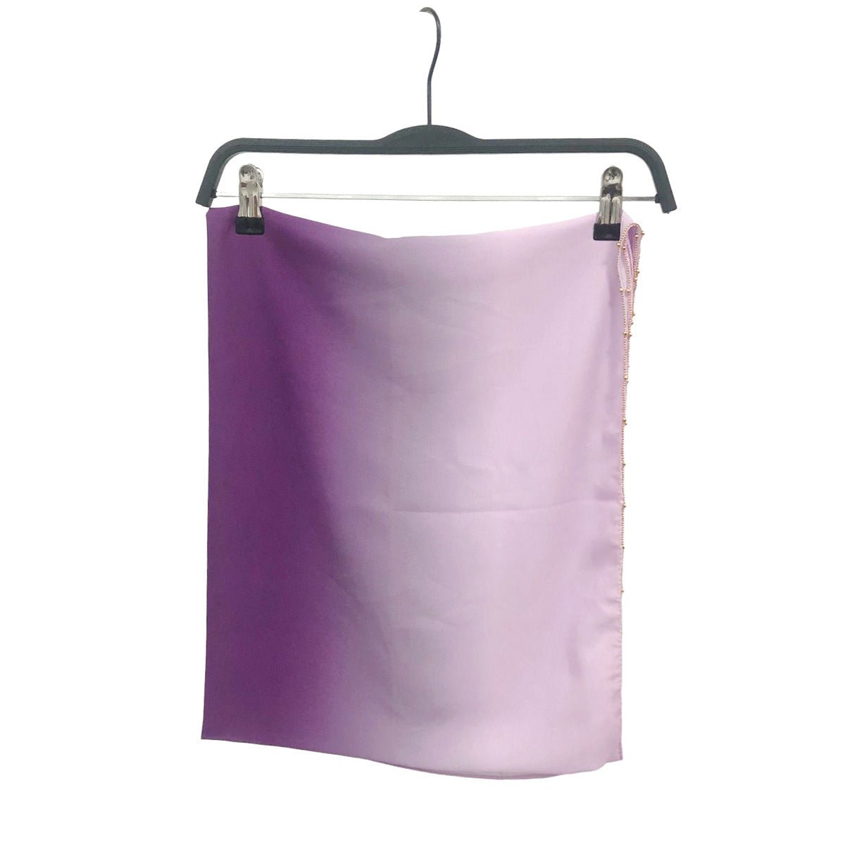 Gradient Colour Pearl Chiffon Beaded Chain Hijab (MH137)
