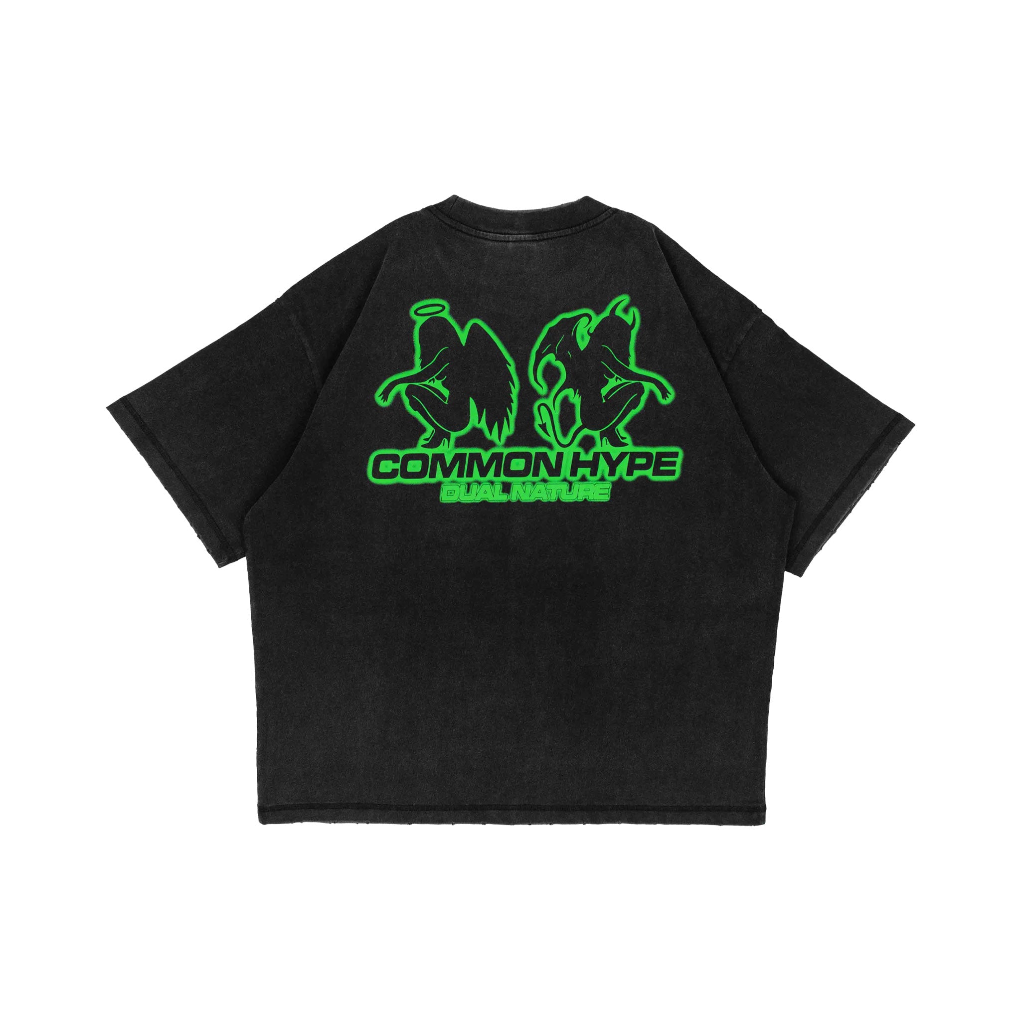 Common Hype Dual Nature Tee Washed Black