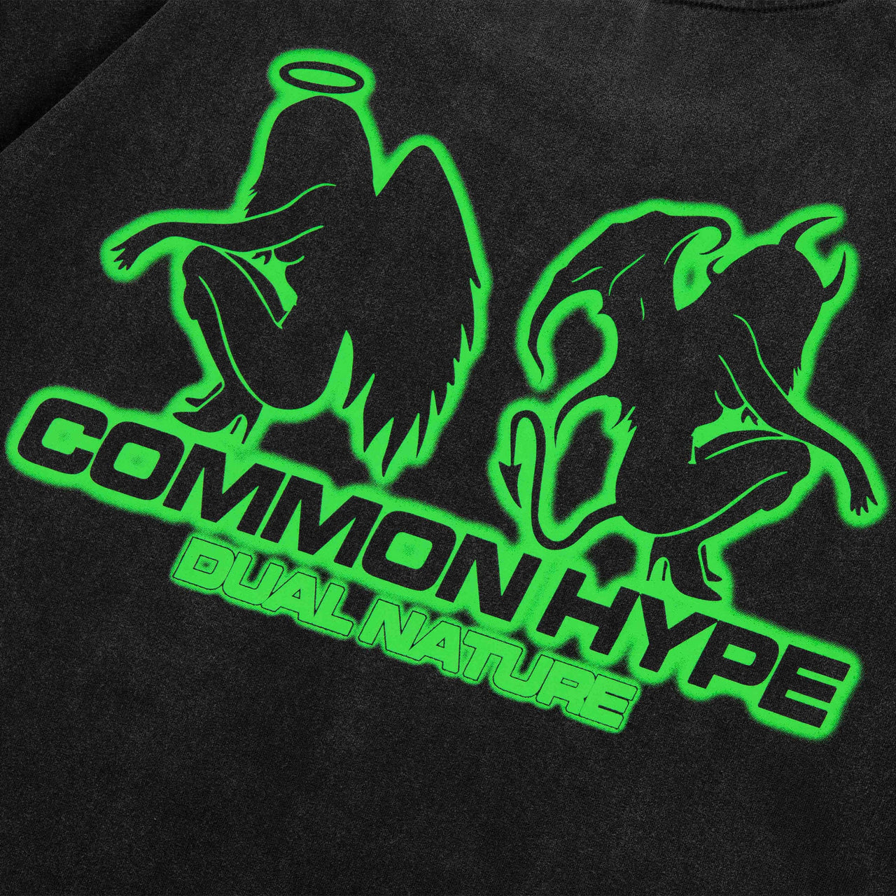 Common Hype Dual Nature Tee Washed Black