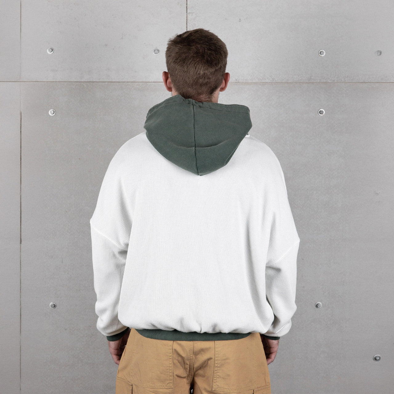 Commons Reversible Thermal Zip Up Faded Green/White