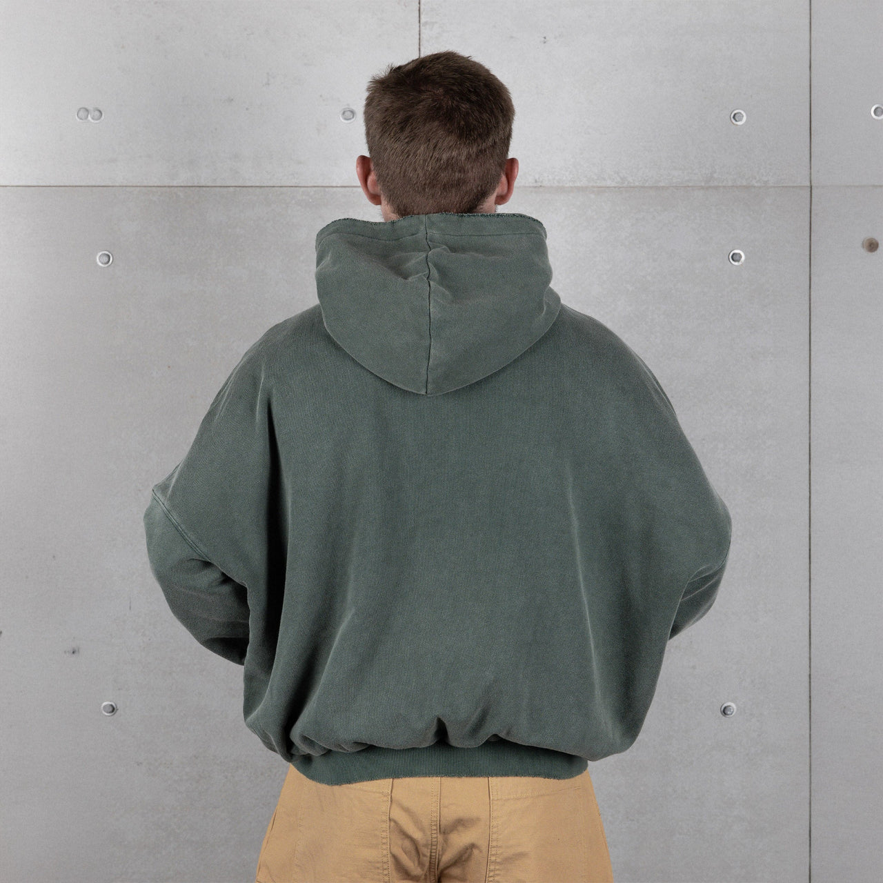 Commons Reversible Thermal Zip Up Faded Green/White