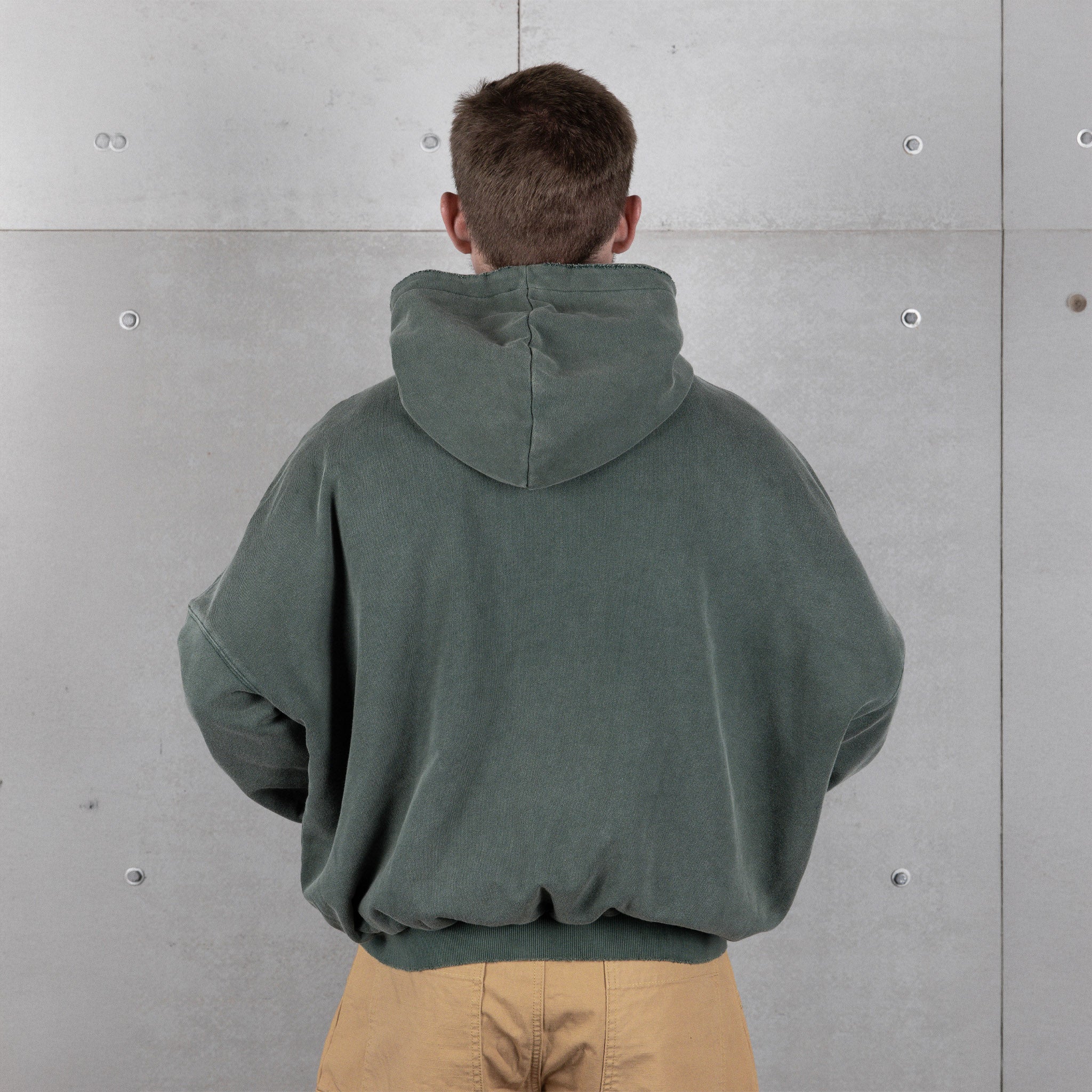 Commons Reversible Thermal Zip Up Faded Green/White