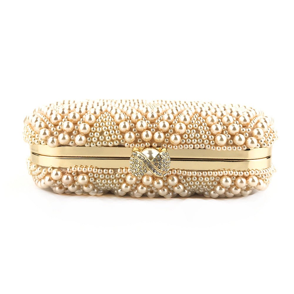 Hand-Beaded Pearl Evening Elegance Handbag (MAC286)