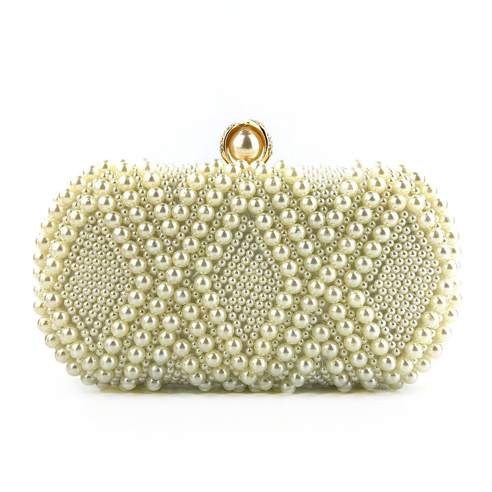 Hand-Beaded Pearl Evening Elegance Handbag (MAC286)