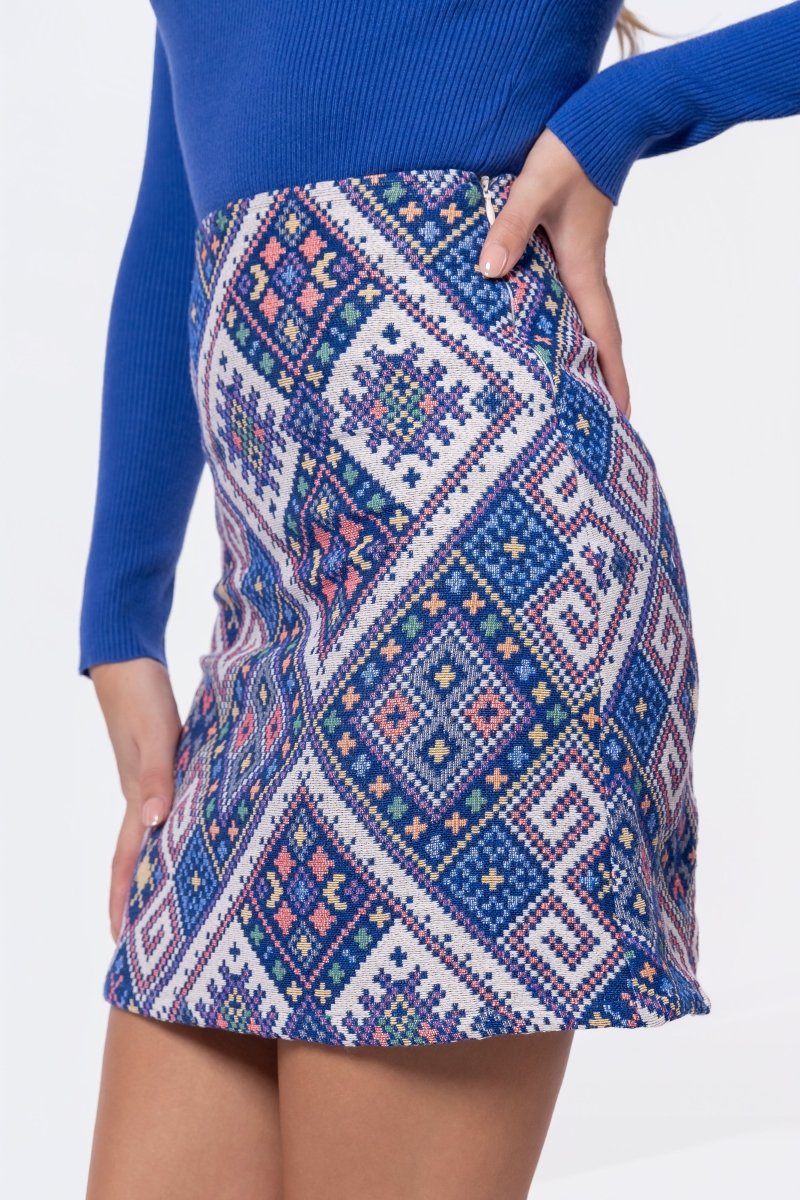 Hannah Skirt (Navy Multi)
