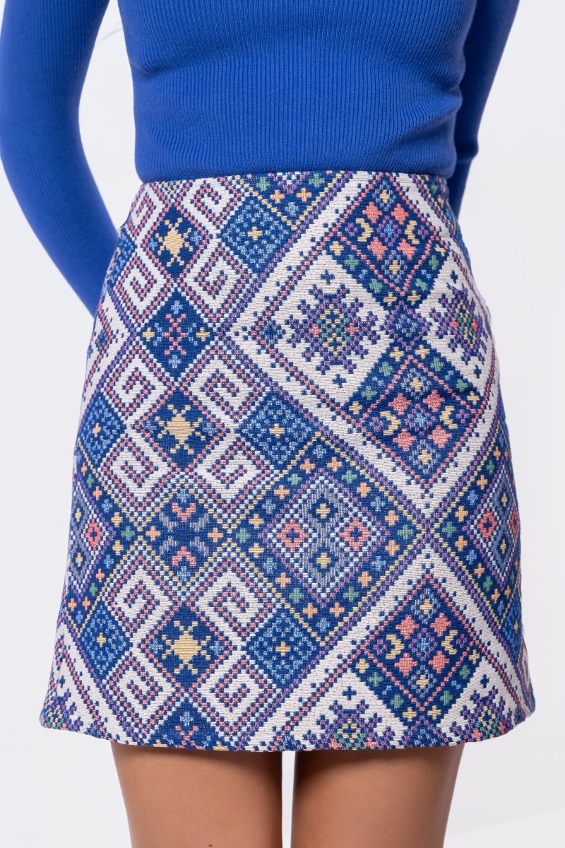 Hannah Skirt (Navy Multi)