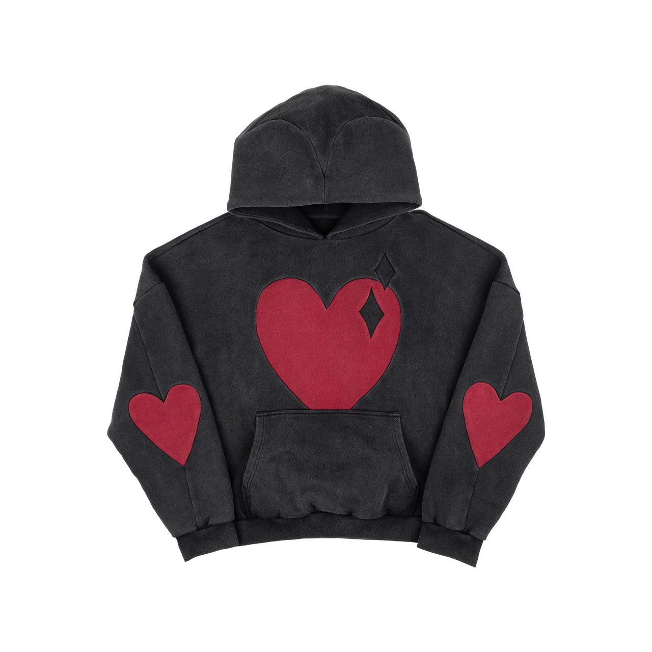 Commons Heart Hoodie Vintage Black