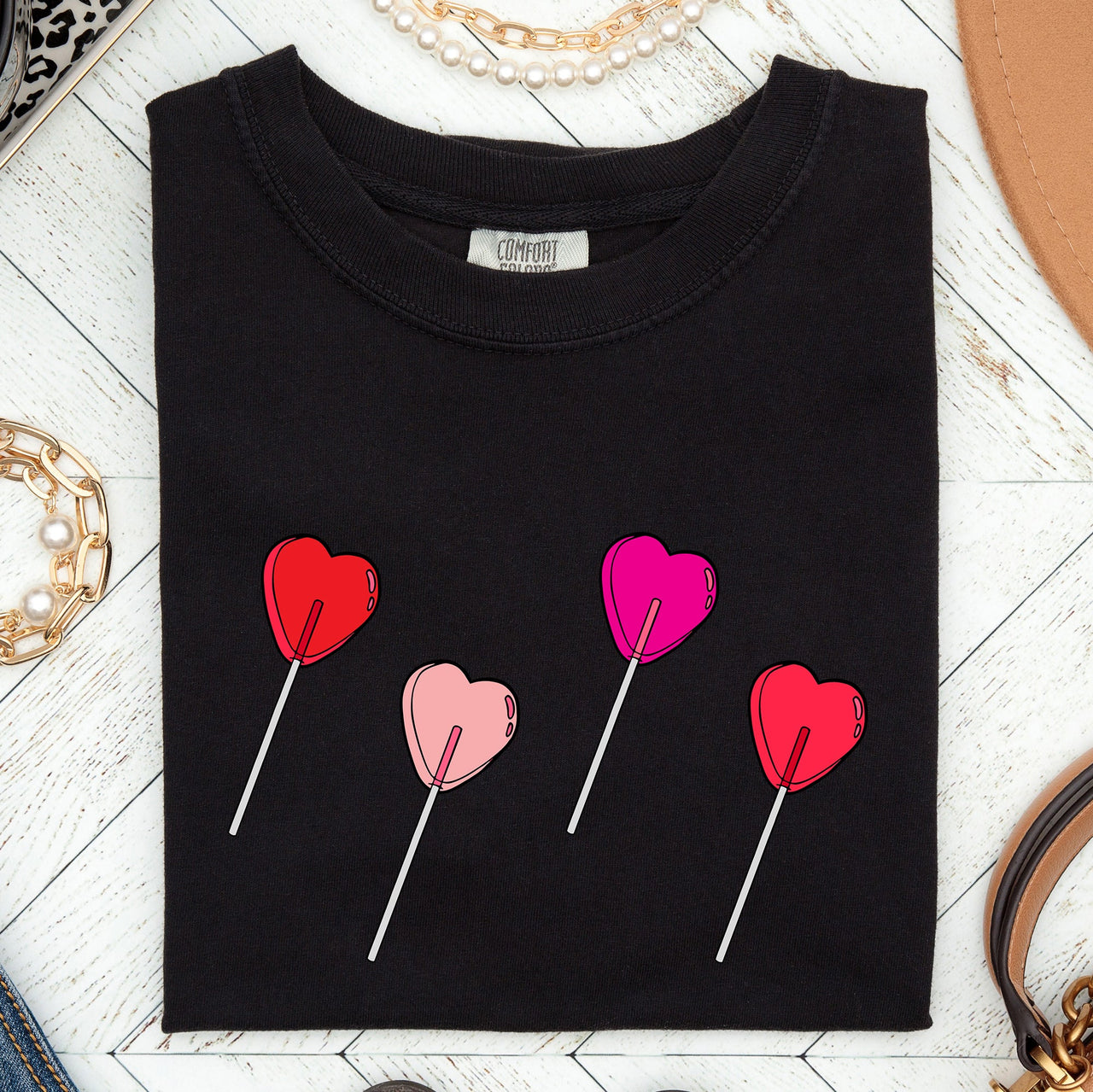 Valentine's Candy, Lollipop, Sweet Heart Valentine's Day Edition Comfort Colors Tee