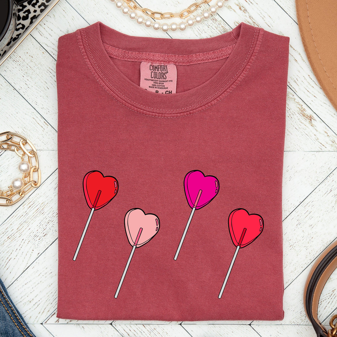 Valentine's Candy, Lollipop, Sweet Heart Valentine's Day Edition Comfort Colors Tee