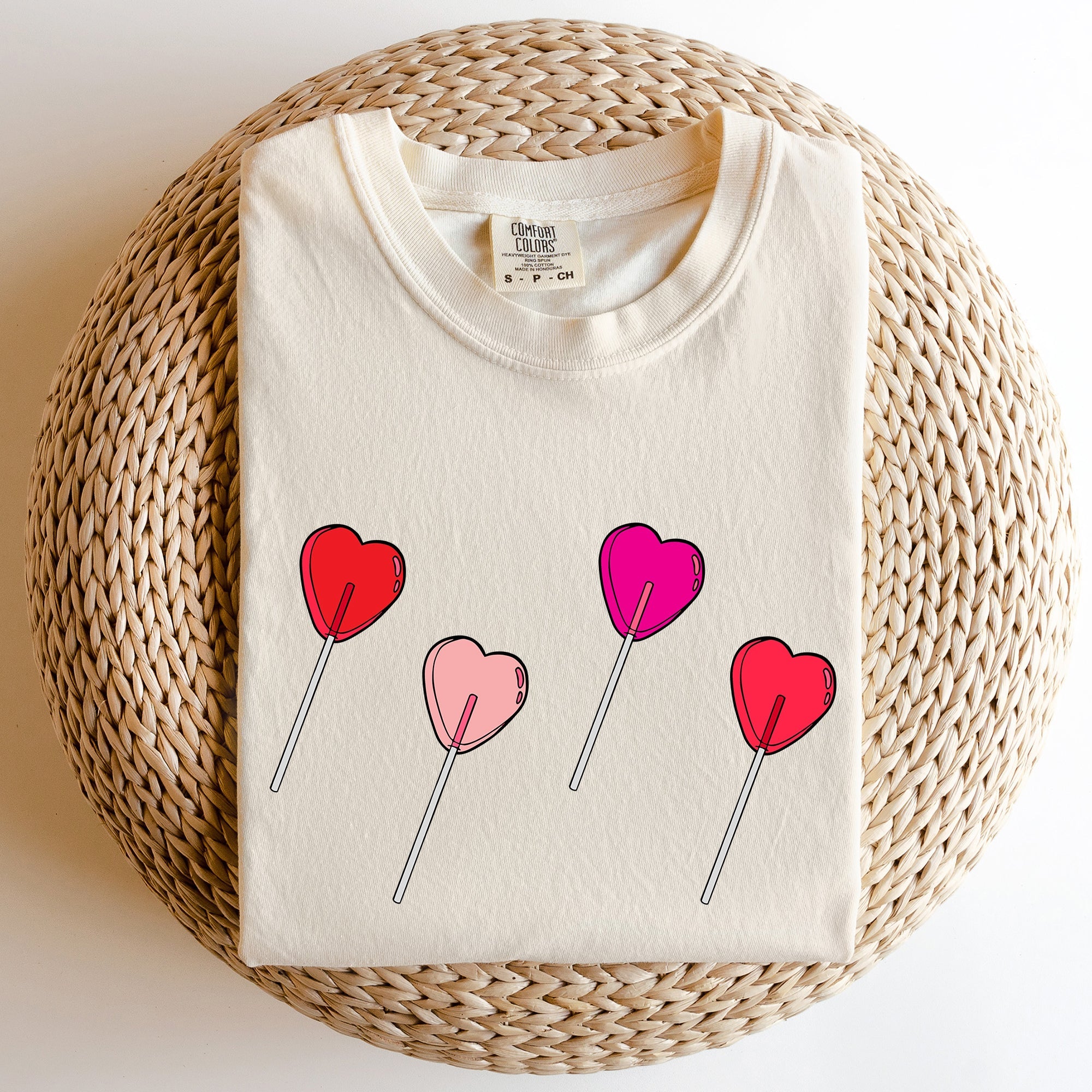Valentine's Candy, Lollipop, Sweet Heart Valentine's Day Edition Comfort Colors Tee