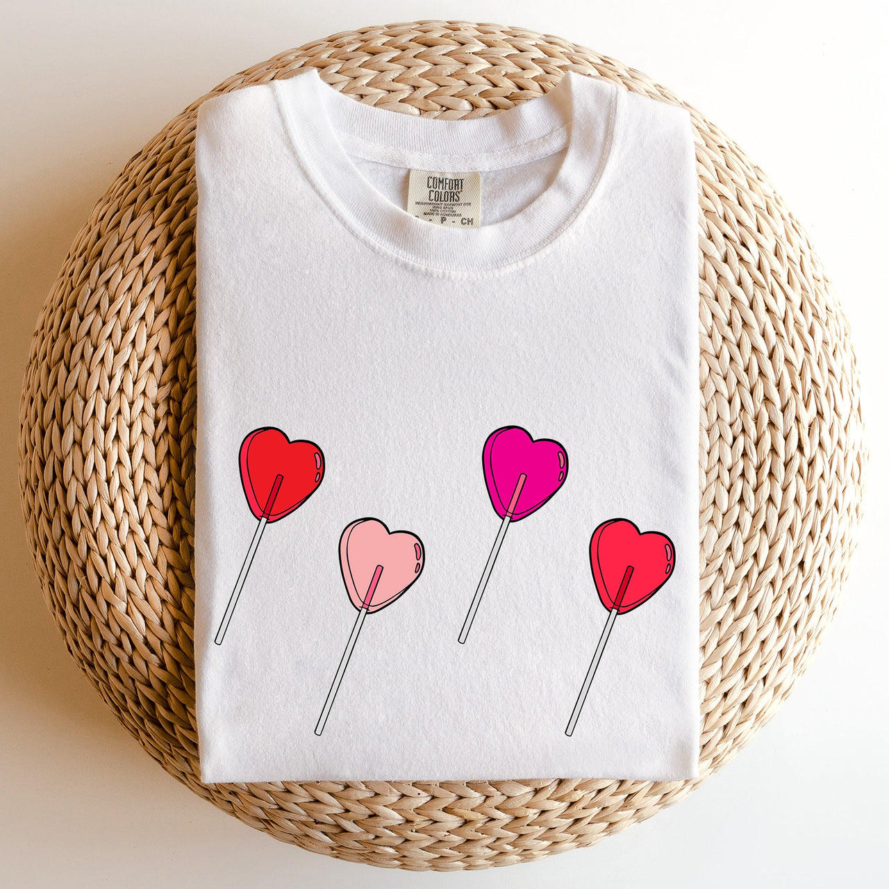 Valentine's Candy, Lollipop, Sweet Heart Valentine's Day Edition Comfort Colors Tee