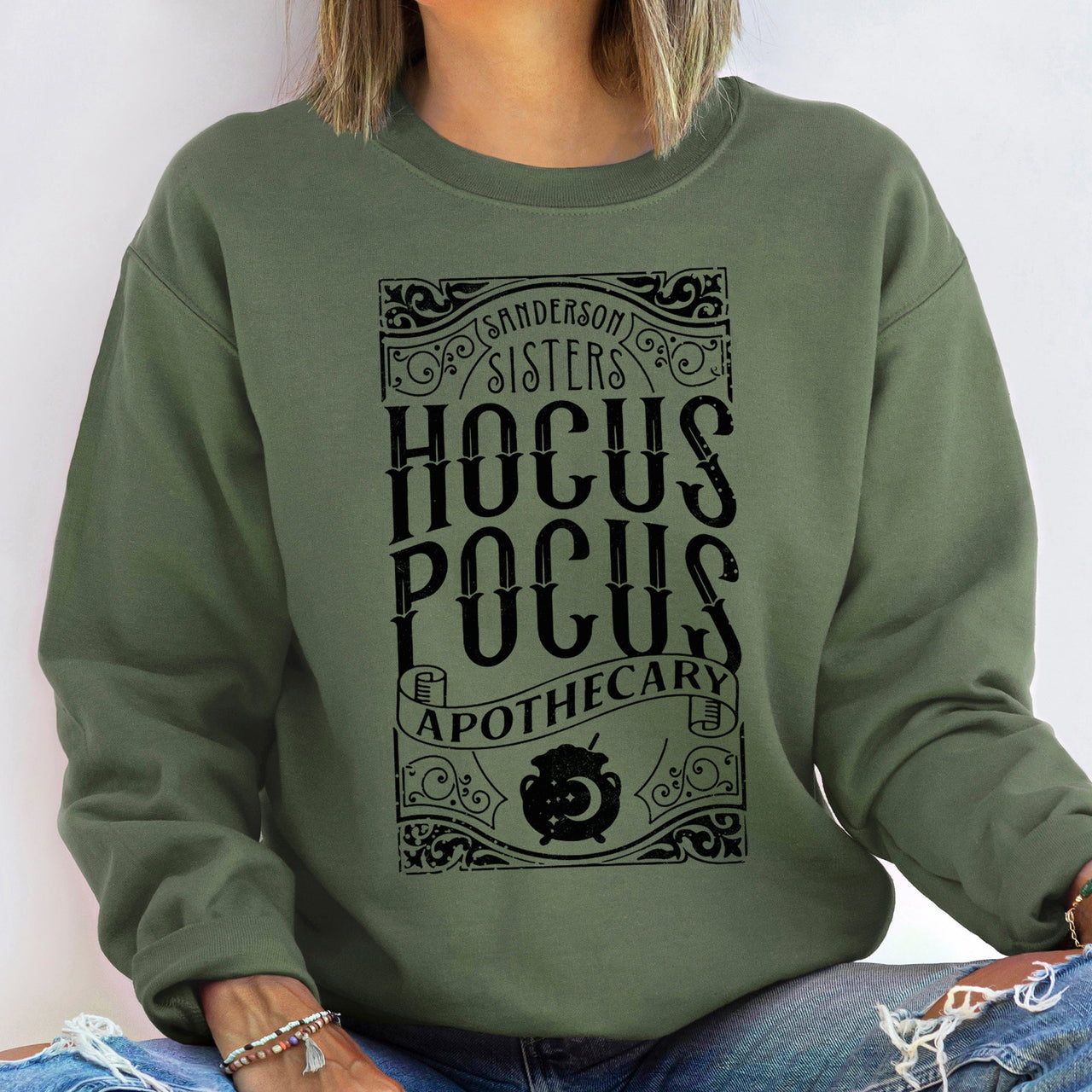 Hocus Pocus Vintage Halloween Spirit Of Salem Limited Edition Cozy Deluxe Sweatshirt