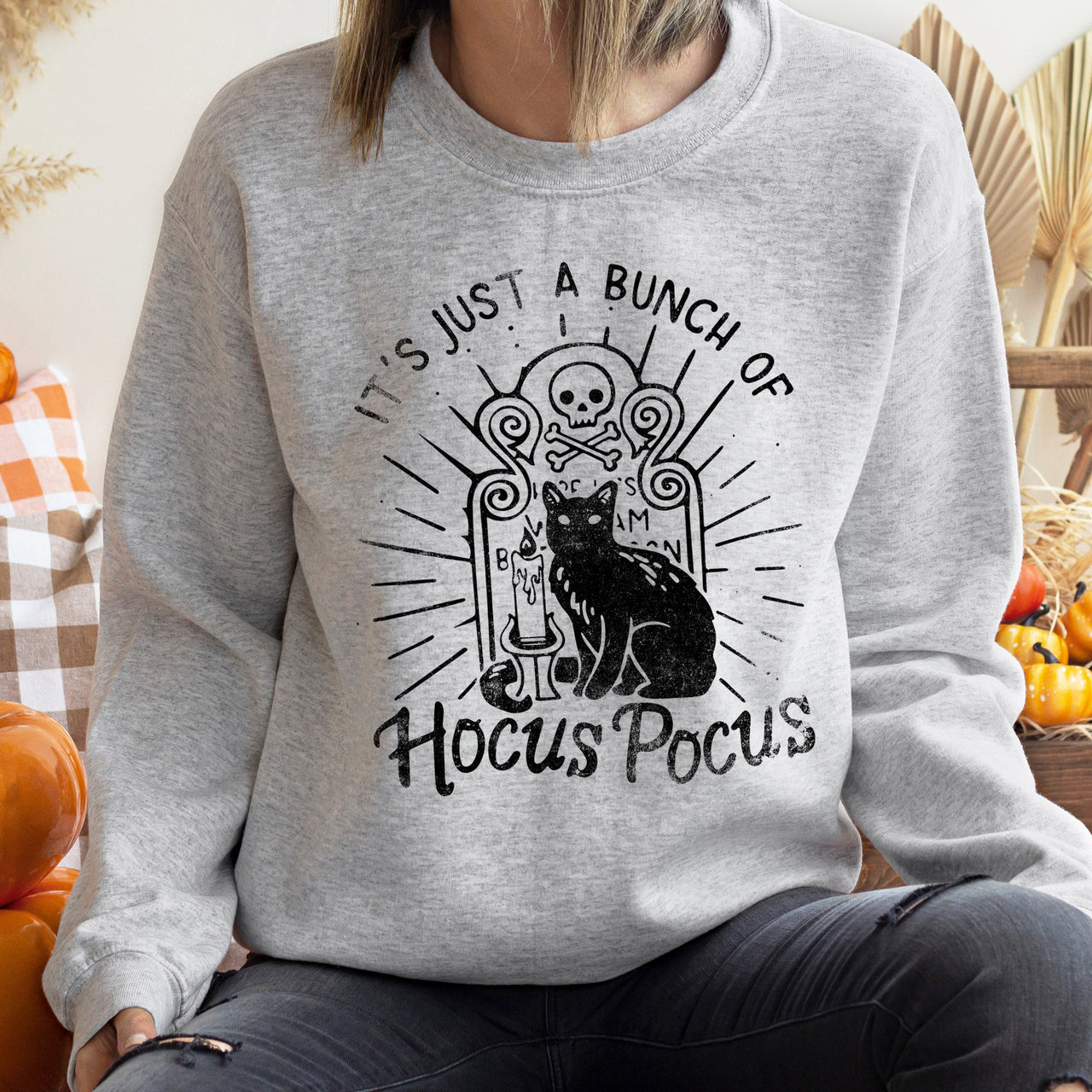 Bunch of Hocus Pocus Halloween Cozy Witchy Wishes Seasonal Graphic Comfort Edition Sweatshirt