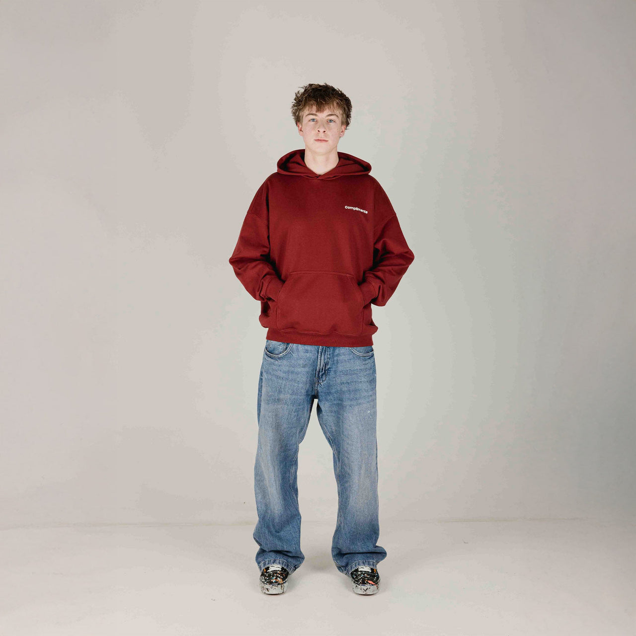 Compliments Not Sorry for Anything Dark Red Hoodie