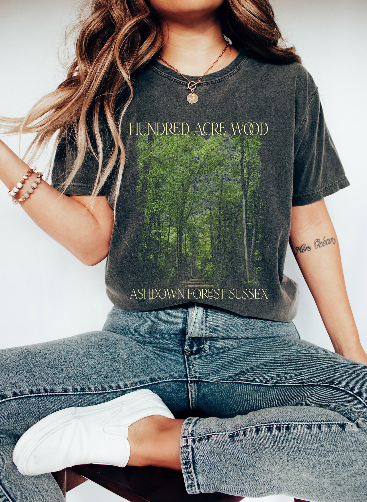 Hundred Acre Wood Mystical Collector Edition Deluxe Hand Drawn Theme Comfort Colors Tee