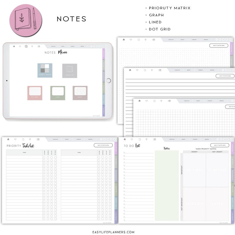 Digital Vacation Planner PDF | Travel Itinerary & Budget Organizer, GoodNotes, Notability