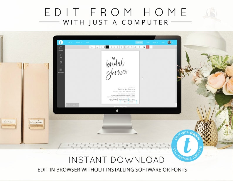 Editable Bridesmaid Information Card, Bridal Party Information Template, Bridal Proposal Card, Infographic, Edit with TEMPLETT, WLP-SIL 5252