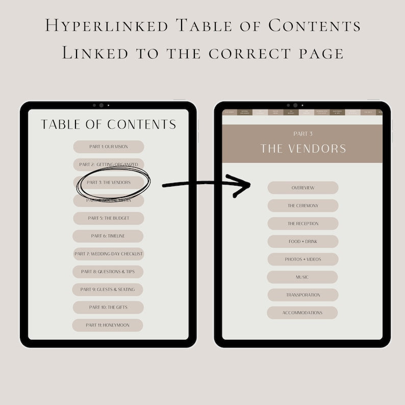 GOODNOTES 160+ Pages Wedding Planner Template Digital Download, PDF format,  Minimalist Wedding Planner, Budget, Vision Boards, Hyperlinked