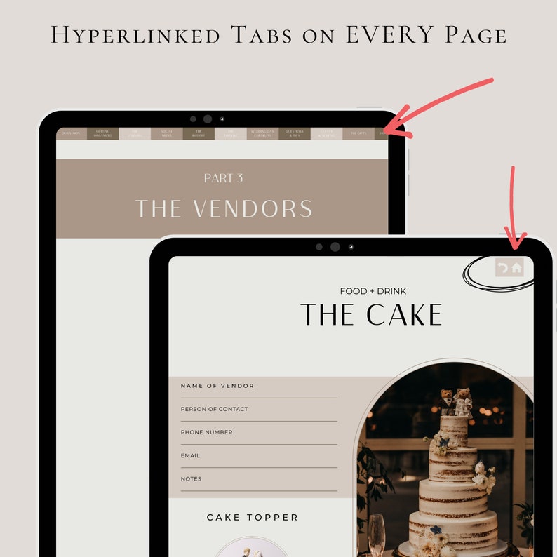 GOODNOTES 160+ Pages Wedding Planner Template Digital Download, PDF format,  Minimalist Wedding Planner, Budget, Vision Boards, Hyperlinked