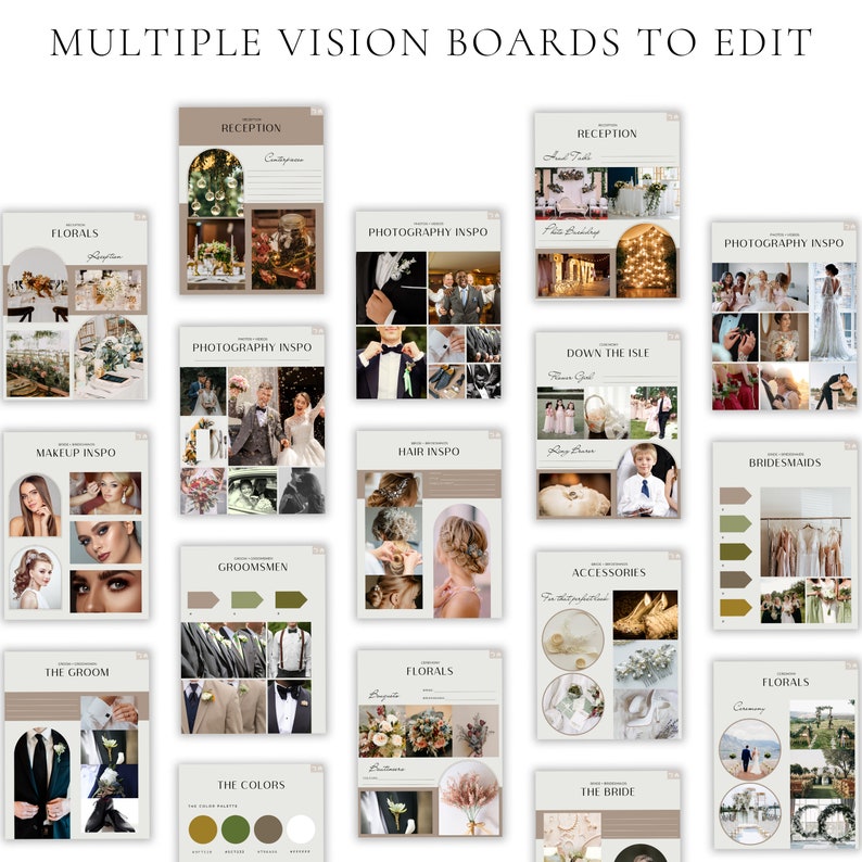 GOODNOTES 160+ Pages Wedding Planner Template Digital Download, PDF format,  Minimalist Wedding Planner, Budget, Vision Boards, Hyperlinked