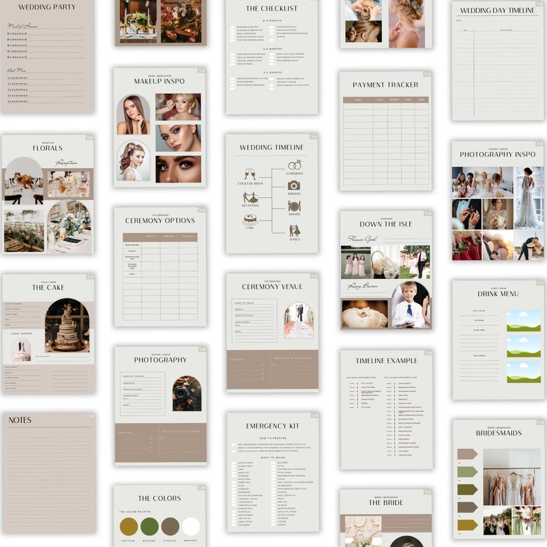 GOODNOTES 160+ Pages Wedding Planner Template Digital Download, PDF format,  Minimalist Wedding Planner, Budget, Vision Boards, Hyperlinked