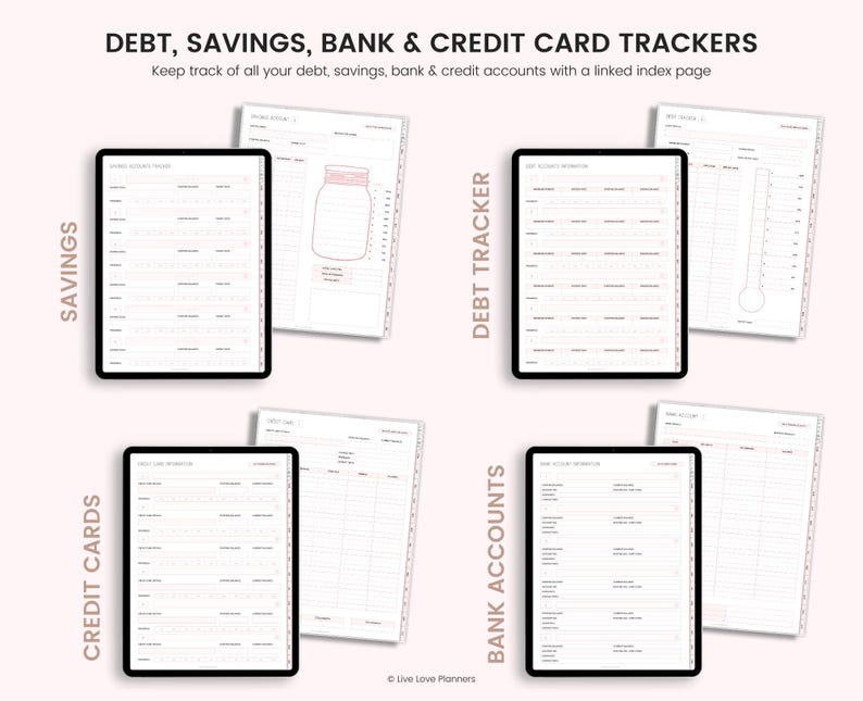 Digital Budget Planner: Finance Tracker, GoodNotes Compatible (Portrait) (PDF Download